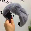 Ornament Faux Fur Hair Accessories Winter Warm Hair Bands Headwear Knot Headbands Plush HairHoop