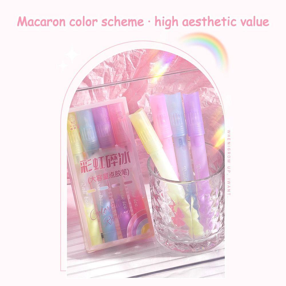 4 шт. DIY скрапбукинг липкая клеевая ручка цветные клеевые стержни прочная точечная клеевая ручка для школы и офиса