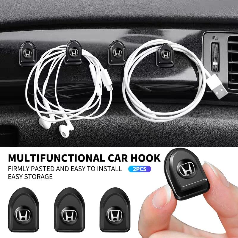 Car Hooks USB Cable Headphone Keychain Trunk O Bag Invisible Hanger Fastener Clip For Honda Civic City Accord CRV Hrv Jazz CBR