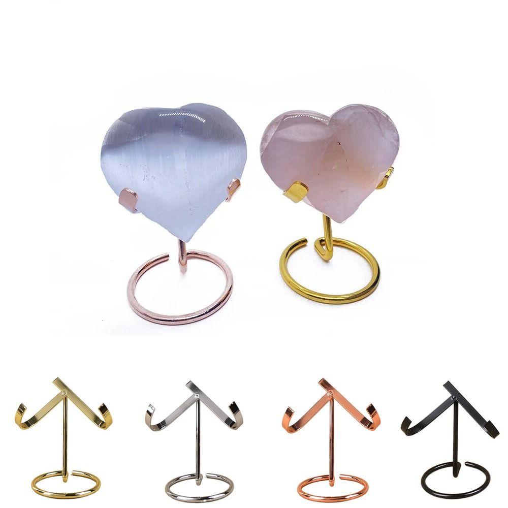 Металлическая подставка для чипа любви Серебристая/Золотистая/Черная Держатель для образца кристалла Домашний