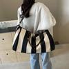 Ретро полосатая женская дорожная сумка большой вместимости, прочная оксфордская сумка-трансформер через плечо для поездок на выходные и ежедневных поездок на работу CLE