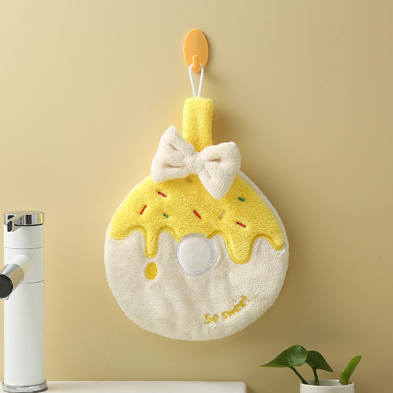 Мягкие полотенца для рук Coral Velvet с петлями для подвешивания, кухонные полотенца из микрофибры, впитывающие салфетки для мытья посуды, аксессуары для ванной комнаты 40x23 см