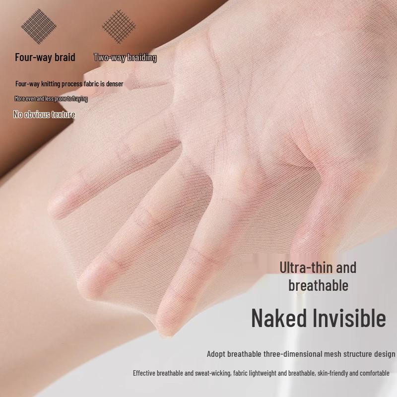 Прочные женские чулки черного цвета, устойчивые к зацепкам - Прозрачные летние носки, улучшающие цвет кожи, Нескользящие для голых ног