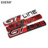Car Styling GT Line 3D Metal Chrome Zinc Alloy Emblem Car Badge Body Fender Adhesive Emblem for Peugeot GT RCZ 308 508 3008 5008