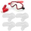 4pcs Transparent Silicone Bite Mouthpiece NonToxic Odourless for Professional Diving