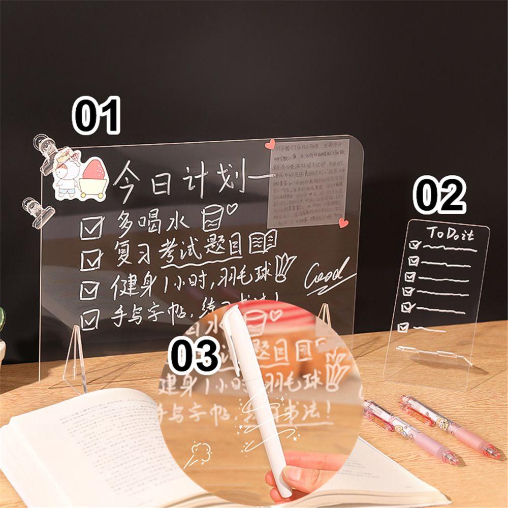 Decorate Erasable Clear Whiteboard Pen Writing Note Acrylic Message Board