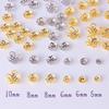 18K Gold-Plated Flower Cap Bead Holder Spacer for DIY Jewelry Making