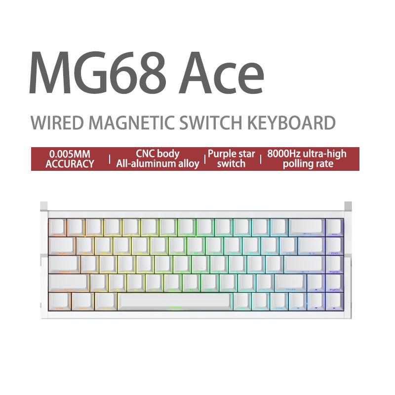 IROK MG68 ACE Magnetic Switch Mechanical Keyboard 8K Polling Rate Rapid Trigger 0.001mm SOCD Hall Effect Gaming Keyboards