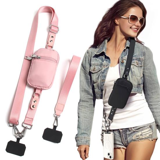 Yousheng Нагрудный шнурок Свободные руки Держатель для телефона Ремешок для переноски телефона с RFID-кошельком Удобный слинг для телефона для всех смартфонов