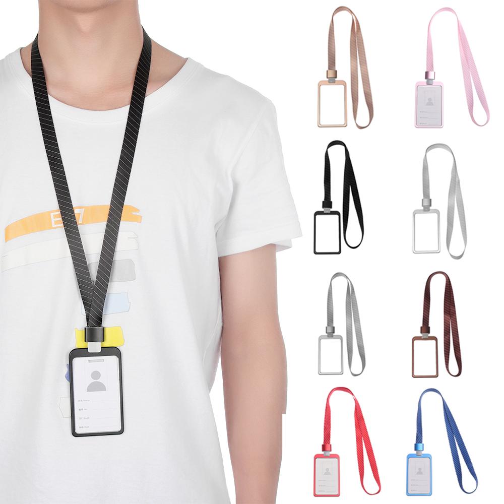 Обложка для пропуска со шнурками, школьные и офисные принадлежности, держатель для бейджа, чехол для ID-карты, держатель для кредитных карт