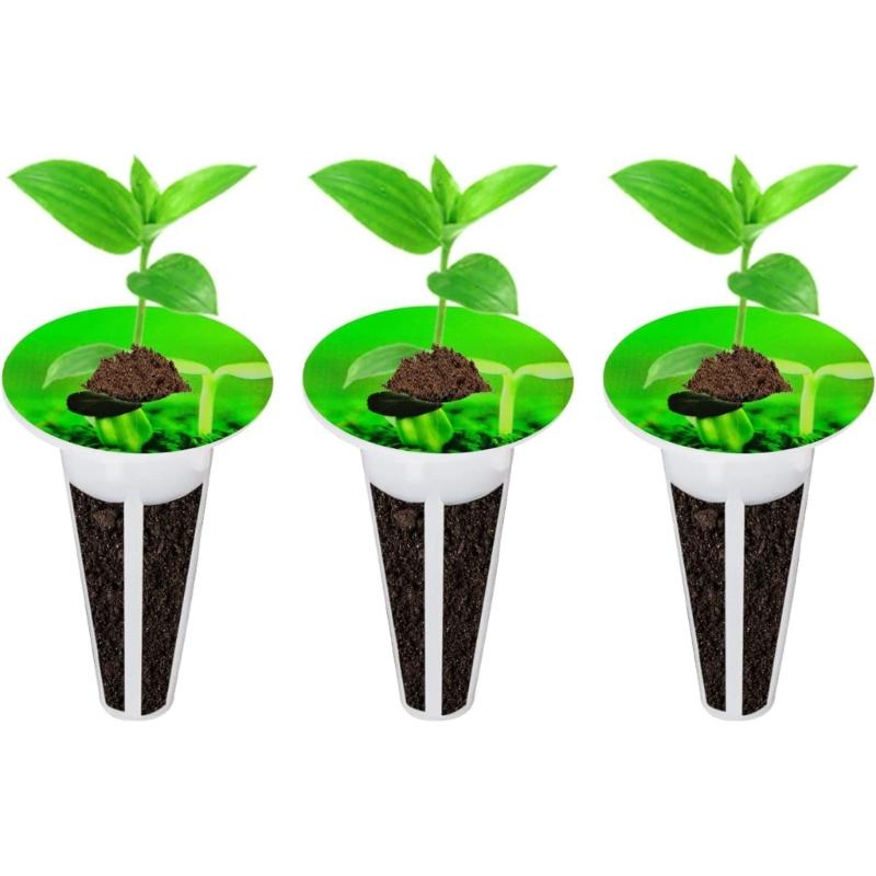 Hydroponic Plant Labels 1.7inch Round Plant Growth Basket Labels for Seedling Self-Adhesive Hydroponic Plant Stickers