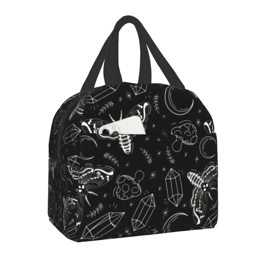 Индивидуальная Ведьминская Вещь Текстурированная Фиолетовая Сумка для Обед Женская Теплая Сумка-Холодильник Изолированные Ланч-Боксы для Детей в Школу