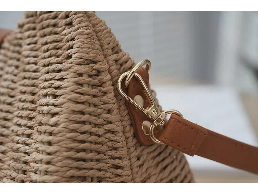 Пляжная сумка Seaside Holiday Retro Woven Beach Bag - женская, ручная, через плечо