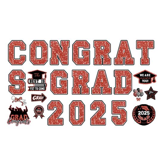 Магниты на автомобиль с надписью «Выпускной 2025» Поздравляем выпускников Магнитные наклейки Тематические магниты для декора гаражных ворот Холодильник