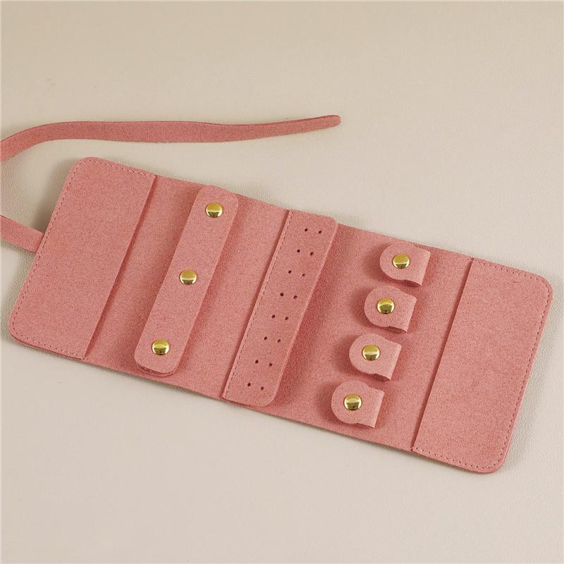 Дорожная шкатулка для украшений Портативная складная шкатулка-ролл для украшений Браслет Кольцо Ожерелья Сумка для хранения серег для дорожных сумок