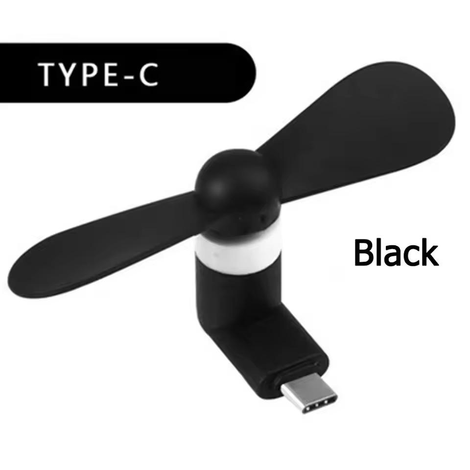Portable 3 IN 1 Mini Fan USB Mobile Phone Cooler Fan For iPhone Samsung Xiaomi Micro/Type-C/IOS Universal Cooling Accessories 5