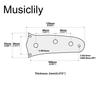Musiclily Pro Mustang Control Plate, Steel, Chrome, for Mustang Electric Guitars