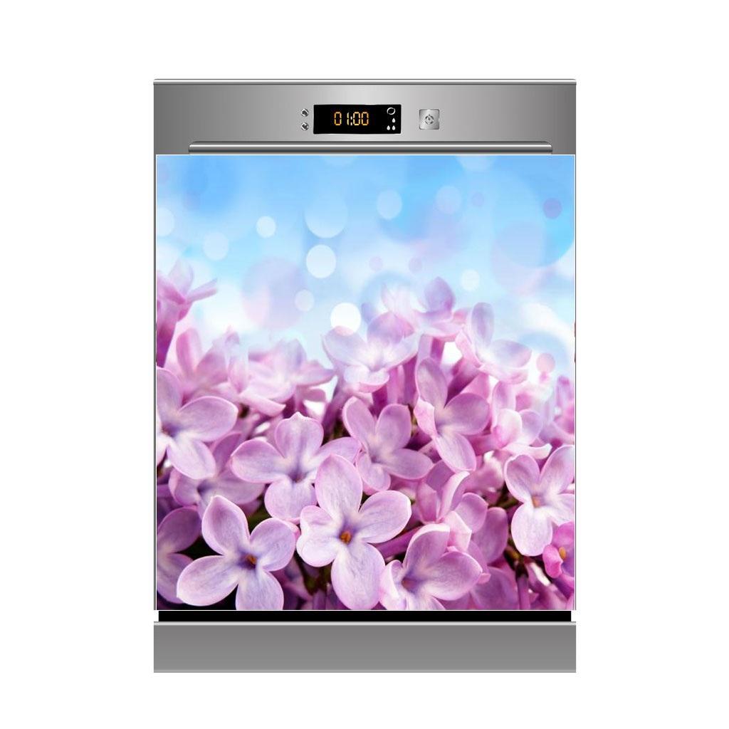 Наклейка для украшения посудомоечной машины «сделай сам», кухонные обои, виниловая наклейка на стену, настенная наклейка с фруктами и цветами для домашнего декора