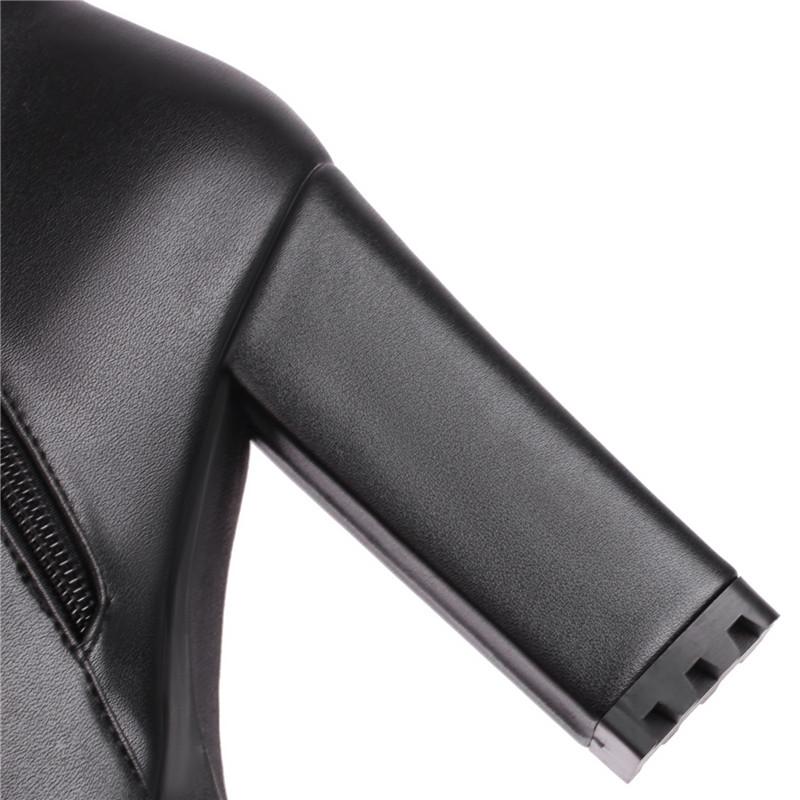 Женские короткие сапоги на высоком каблуке, осенне-зимние новые цветные непромокаемые большие короткие сапоги на платформе на толстом каблуке