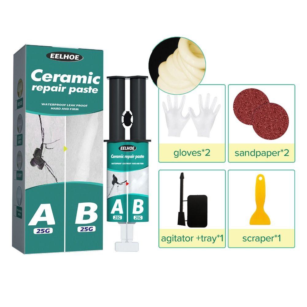 Tools for Repairing Cracks Dents Tile Repair Paste Tile Repair AB Glue Set Ceramic Repair Paste