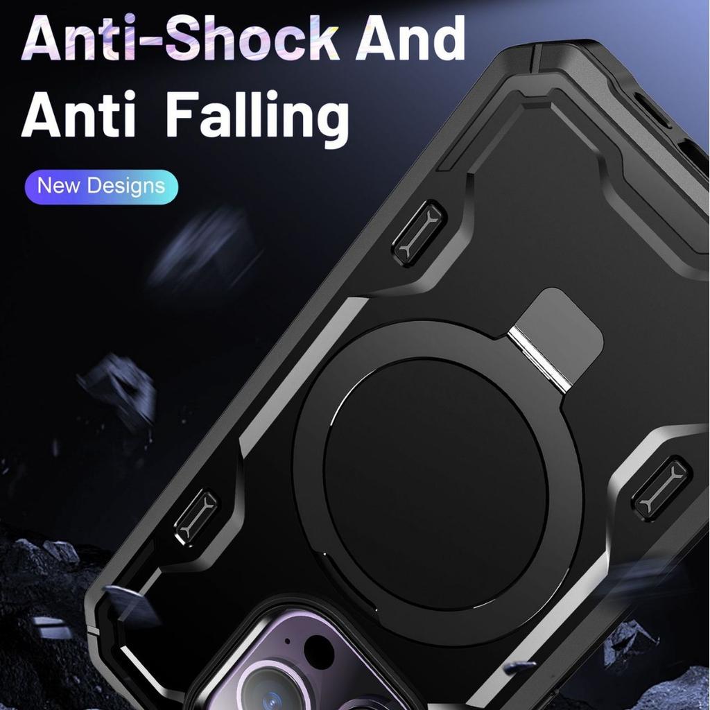 For Apple 15pro Mobile Phone Case for IPhone14 Strong Magnetic Stand Two-in-one Mobile Phone Protective Case