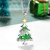 Fashionable Exquisite Christmas Tree Star Pendant Necklace for Women Sweet Cute Holiday Party Christmas Accessories