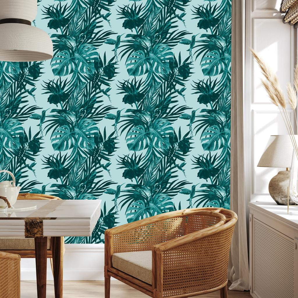 Hummingbirds and leaves wallpaper for living room and bedroom 50x1000