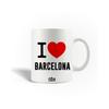 Ceramic Mug - I Love Barcelona - 30cl - White - Dishwasher Safe - Round