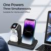 Док-станция для беспроводного зарядного устройства 3 в 1 для Apple Watch 9 8 Airpods Pro, станция быстрой зарядки нескольких устройств для IPhone 14 13 12 11
