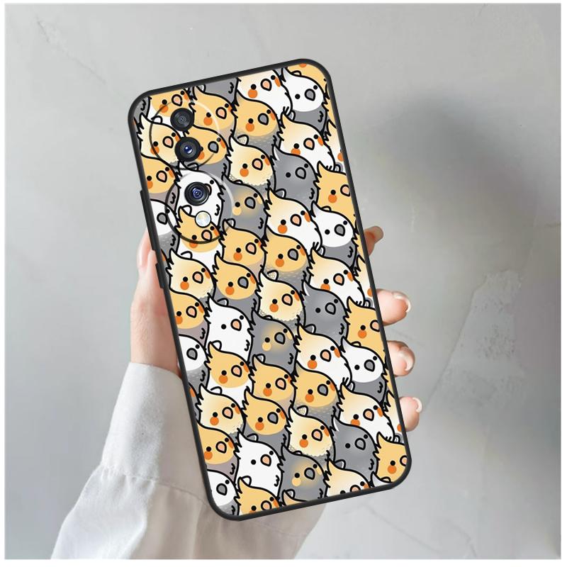 Cartoon Cockatiel Collage For Honor Magic 5 6 7 8 Pro Case For Honor 200 400 Lite 50 70 90 X8c X8b X9a X9b X9c X9d Win