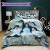 RESCENE WONI Pattern Bedding uilt Set uilt Cover Pillowcase Home Decoration Birthday Gift (1 * duvet cover + 2 * pillowcase without core)