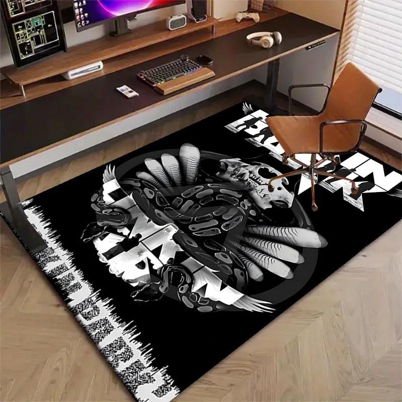 1pc Linkin Park3 Design Printed Area Rug Carpet for Bedroom Living Room Home Decor Rugs Mat Non Slip Mat Rug for Bedside
