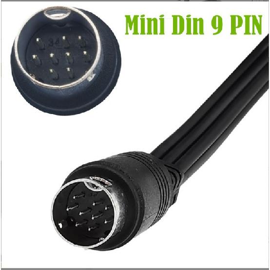 Mini Din 9pin to 3RCA Audio Video AV Cable for Sega Genesis 2 3 Game Connection Adapter Cord Wire For SEGA Genesis II/III Game 5