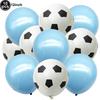 1set Soccer Balloons 12 Inch Football Balloon Green Confetti Party Latex Ballons Baby Shower Boy Soccer Birthday Party Supplies
