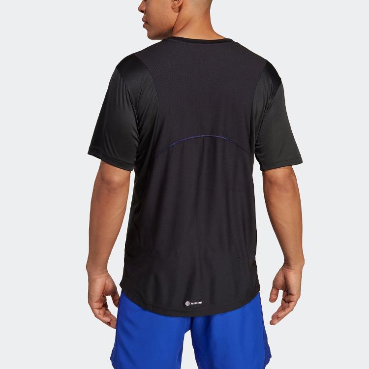 adidas Футболки HIIT Мужские Черные С Круглым Вырезом Умеренно Прямой Крой IB7915