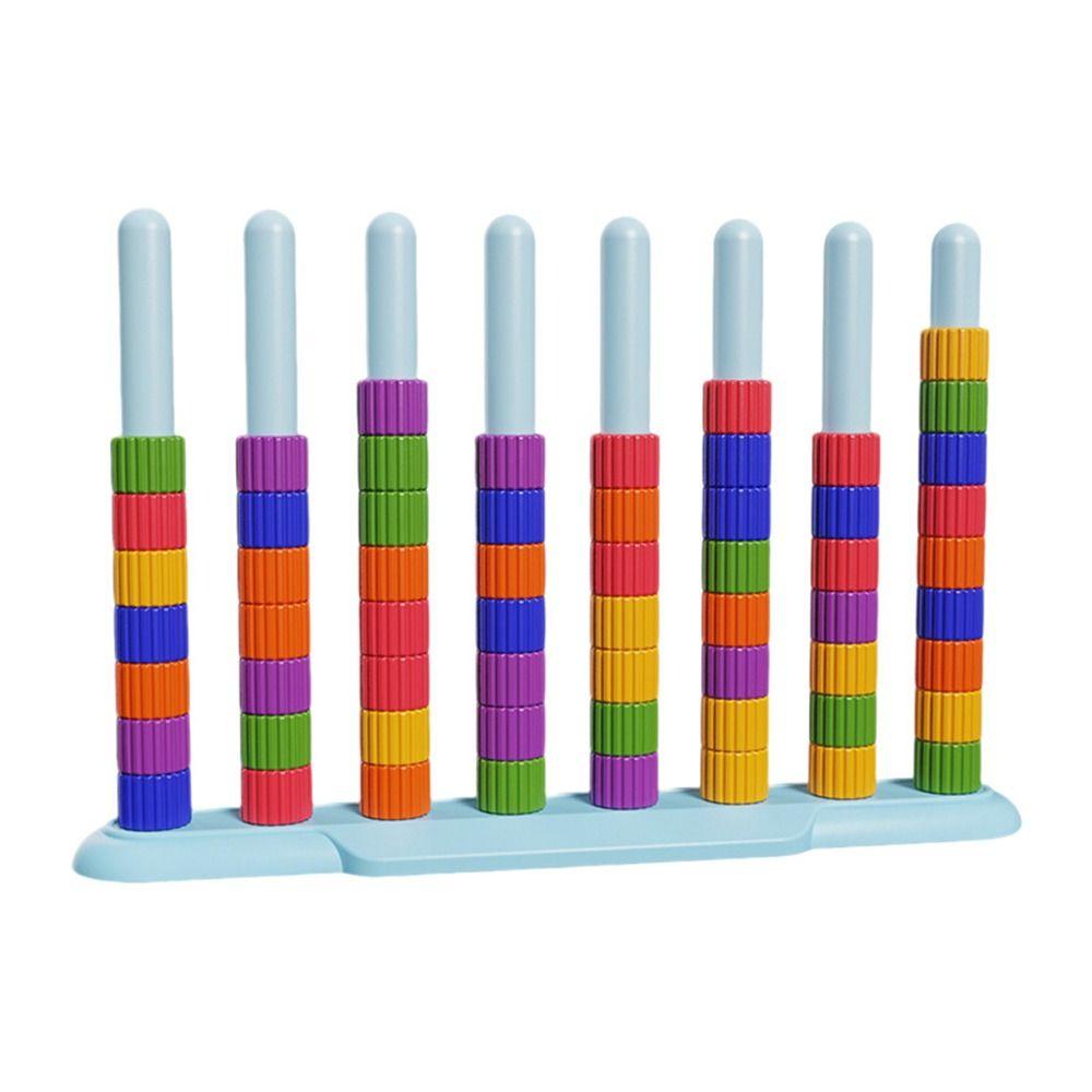 Color Matching Color Stack Challenge Game Reusable Stacking Puzzle Toy Preschool Activity