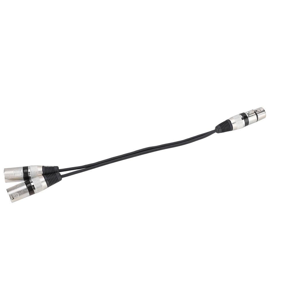30 см XLR Female Jack to Dual Male Head Splitter Adapter o Удлинительный кабель для микрофона Canon Black