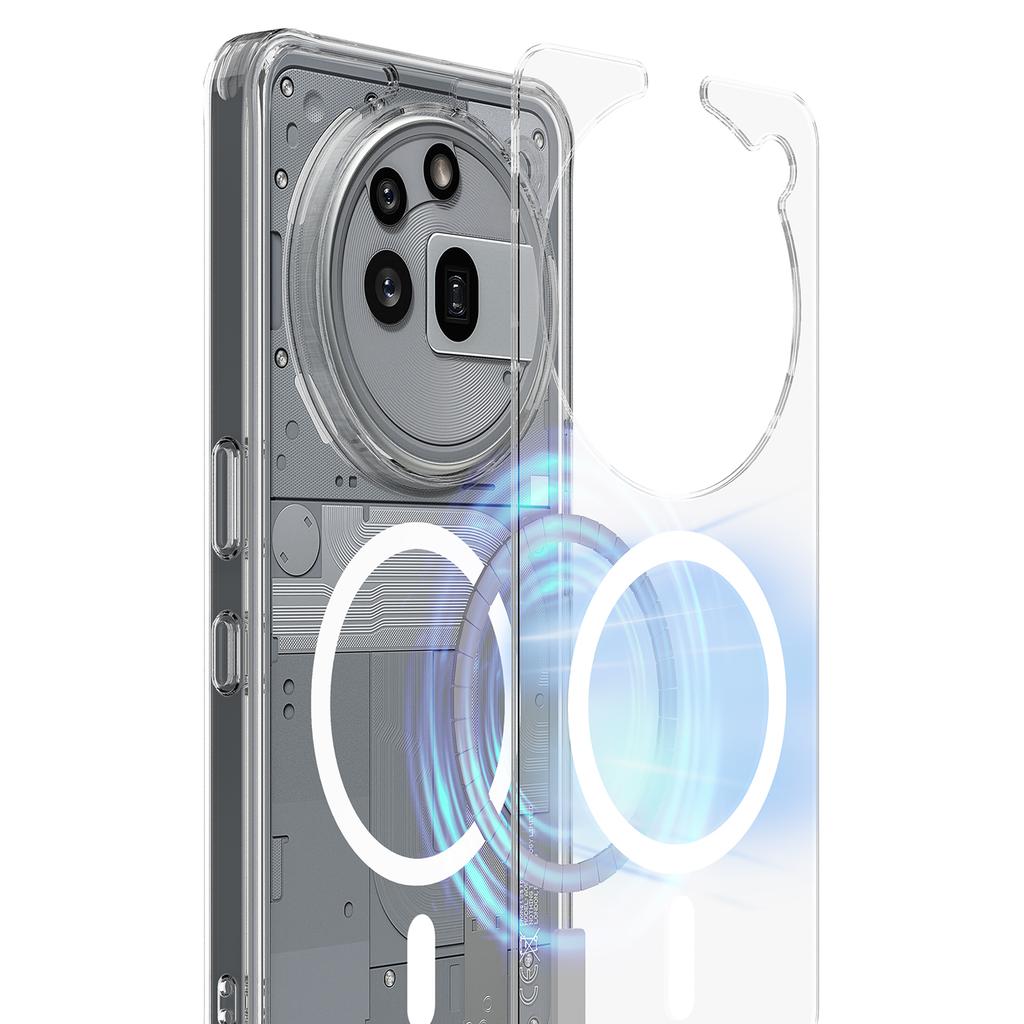 Ни за что Телефон (3a) Прозрачный чехол для телефона, совместимый с MagSafe, задняя крышка из ТПУ+акрила