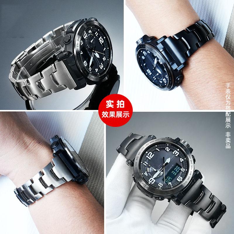 23 мм 24 мм Мужской титановый сплав Ремешок для часов Casio PRG-600/650 PRW-6600 PRG-60/50//30/70Y Браслет водостойкий