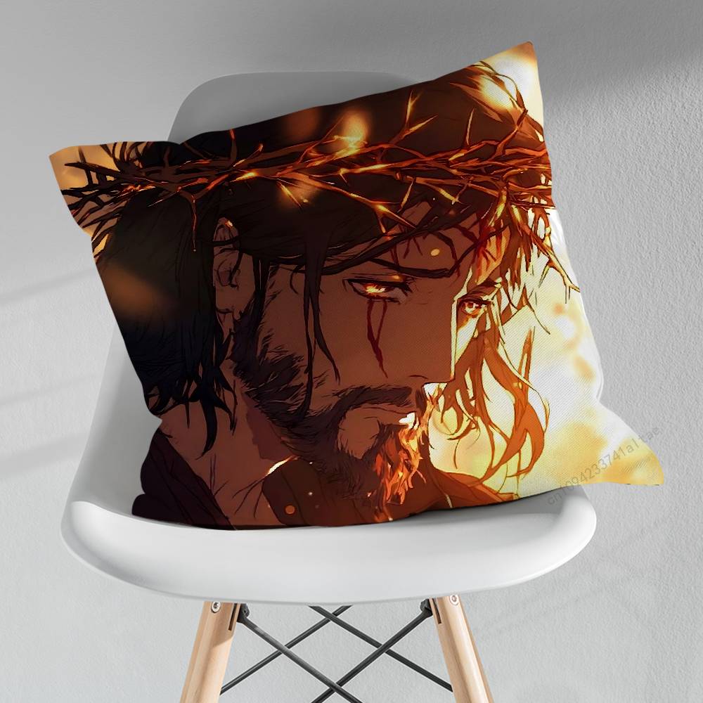 Bible Jesus Belief Various Sizes Square Pillow Case For Car Home Bedchamber Decor Birthday Gift