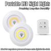 Led Cob Under Cabinet Light 3w Closets Lights Portable Mini Sleep-light Battery-operated Night Bathroom Lighting Warm-white Cold
