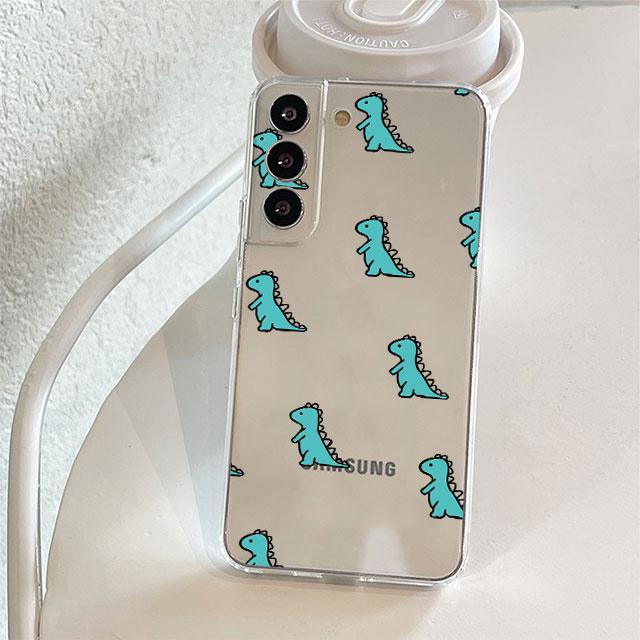 Прозрачный чехол с изображением маленького динозавра для Samsung Galaxy S22 S20 FE S21 S10 S9 Plus Note 20 Ultra 10 Lite, мягкий чехол для телефона
