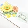 Открытка на день рождения Sanrio Flower Colorful P 1721 Yellow Standard Half-3D FA21-1