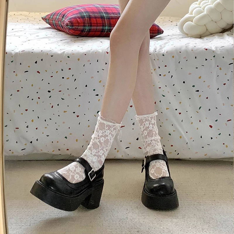 Brown Retro French Heightened Platform Small Leather Shoes Women's New Autumn Thick Heel Mary Jane Light Mouth Single Shoes