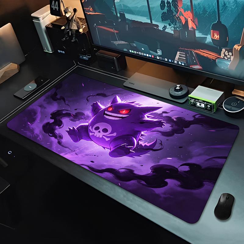 Mouse Pad Pokemon Large Esports Gamer Mat xcm Computer Keyboard Pad Durable Gaming Desk Mat Gengar Cool Dark Style Mausepad