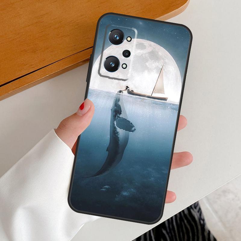 Кит Рыба Волна Море Для Realme 15 Pro GT7 GT6 10 11 12 13 14 Pro Plus C67 C63 C61 C55 C51 C53 C35 C75 C65 Чехол