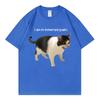 I An In Imunisexse Pain Screaming Cat Meme Graphic T Shirts High Street Fashion Trend Tshirt Unisex Casual Loose Cotton Tshirts