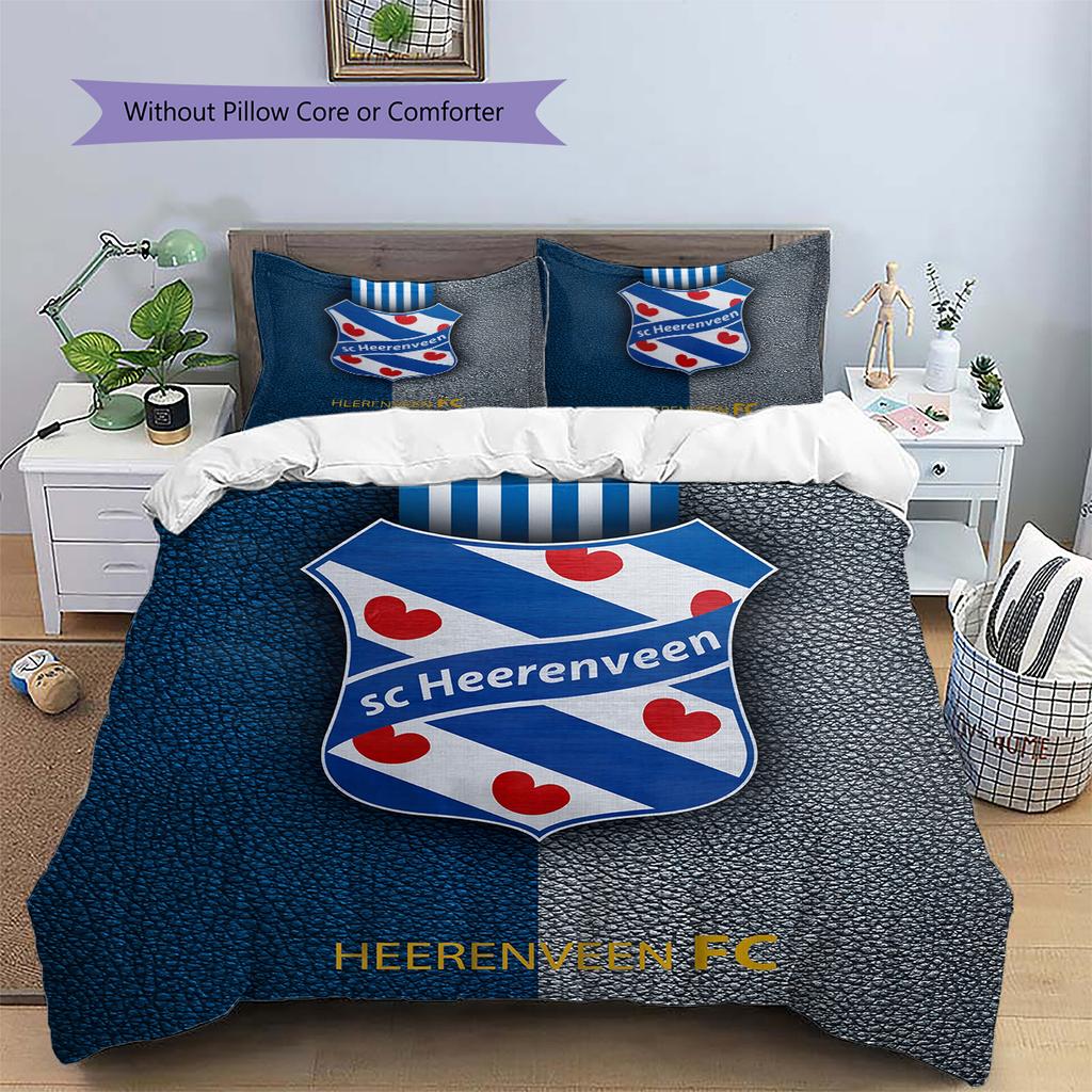 SC Heerenveen  Комплект постельного белья с рисунком  Декор для дома  Подарок (1 пододеяльник + 2 наволочки без наполнителя)