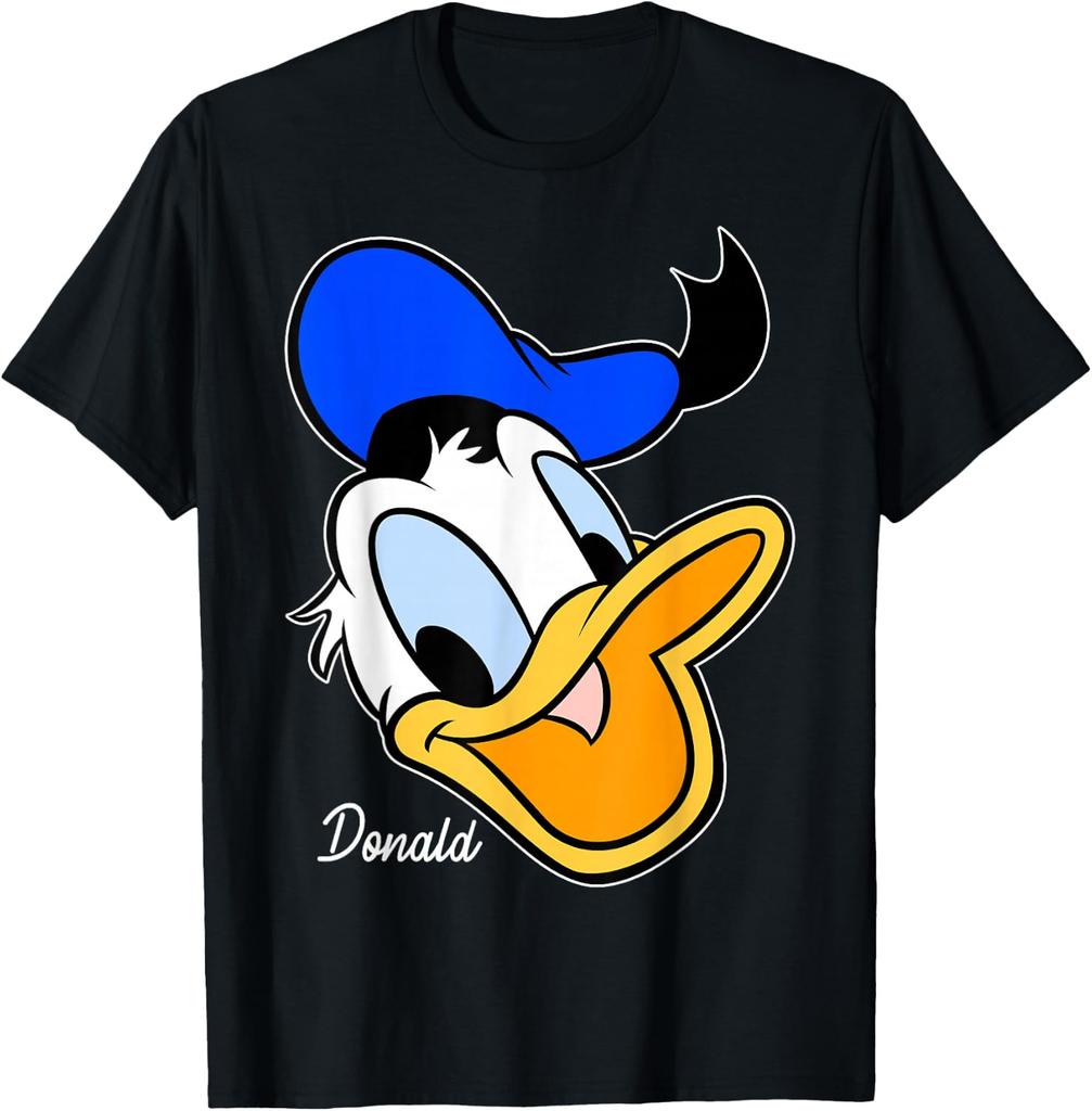 Fashion Mickey and Friends Donald Duck Big Face T-Shirt Unisex