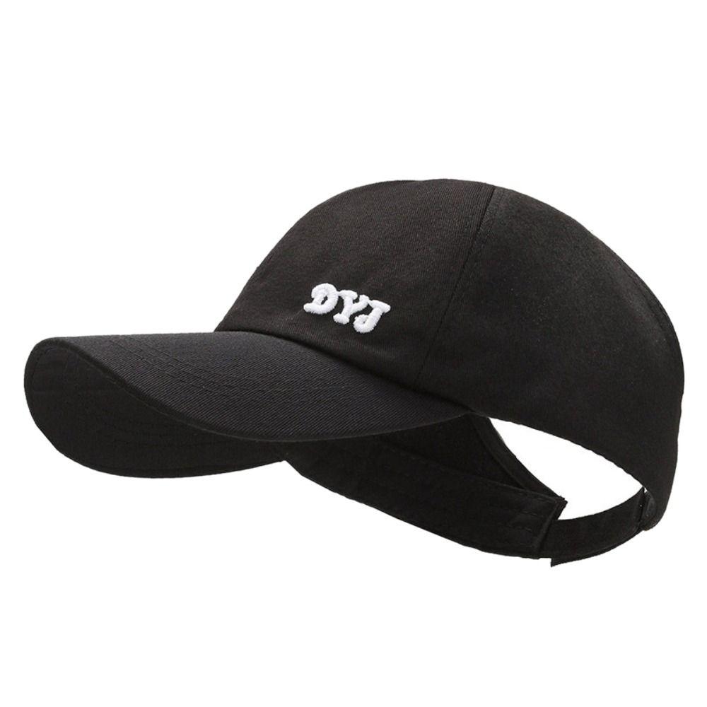 With Ponytail Hole Baseball Caps Cotton Hollow Caps Sun Protection Empty Top Cap  Girls